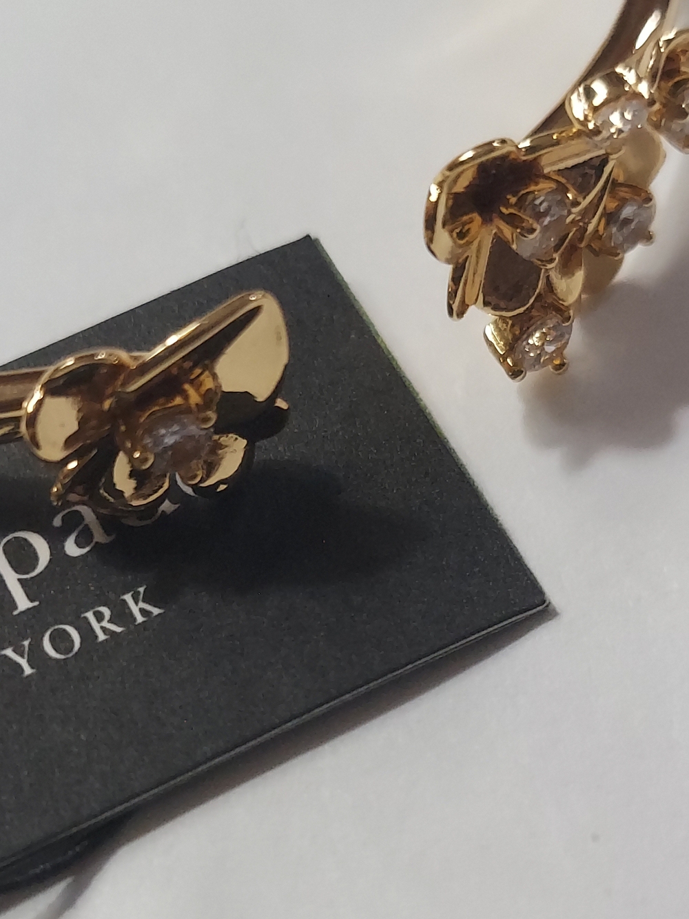 kate spade New York Gold Floral Cuff Bracelet - Picture 6 of 7